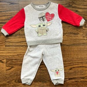 Star Wars Grogu Valentine’s Day Matching Sweats, 12M